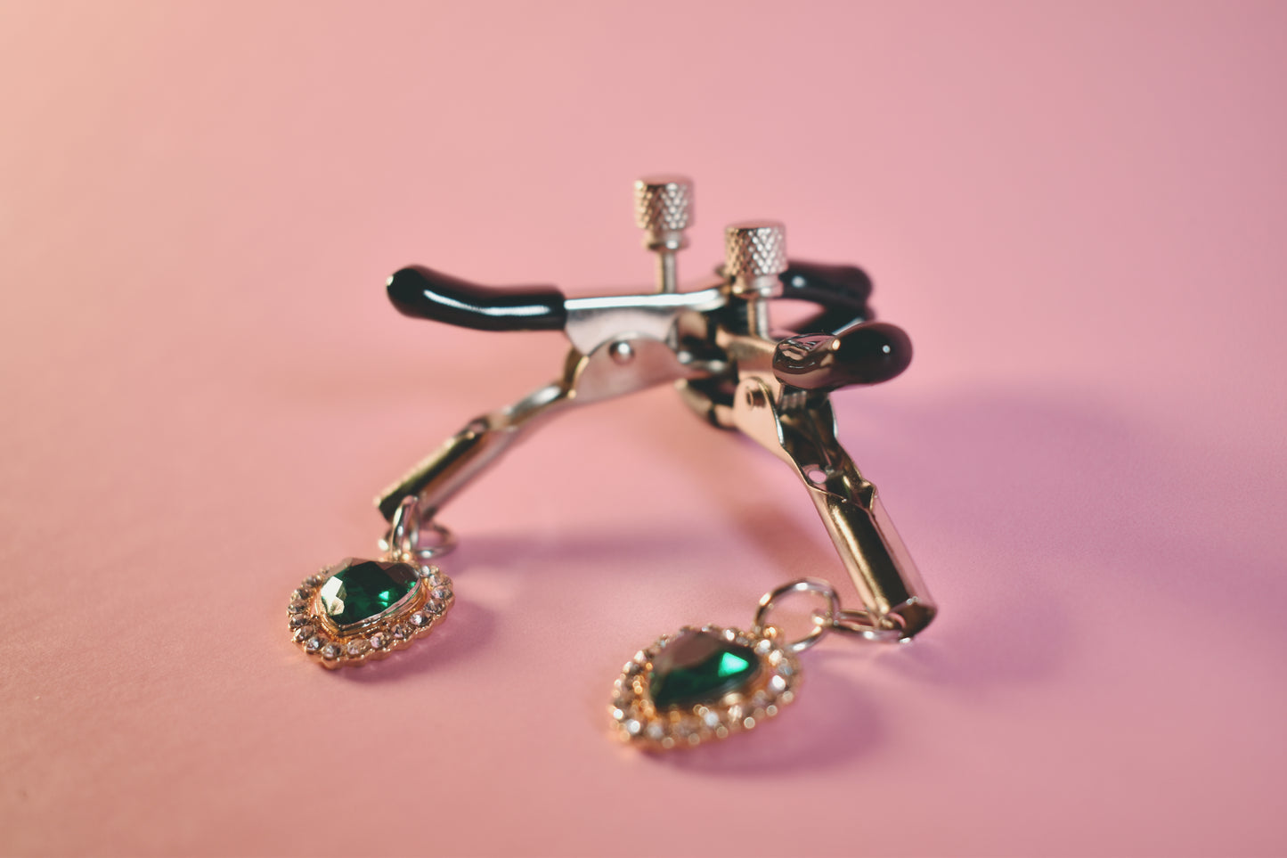 Crystal Heart Nipple Clamps