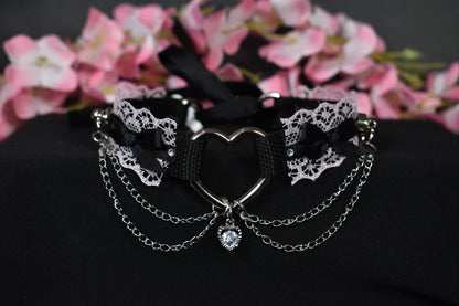 White Heart Extra Choker