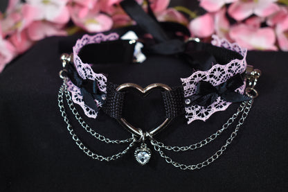 Pink Heart Extra Choker