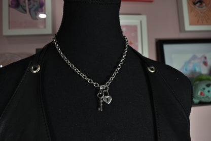 Lock And Key Stainless Necklace