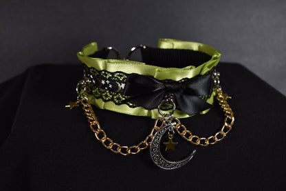 Green Golden Stars Choker