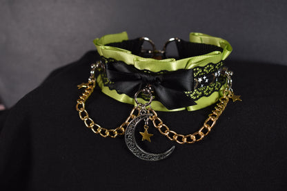 Green Golden Stars Choker