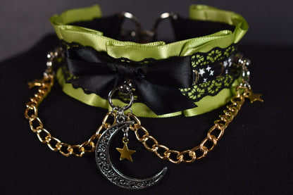 Green Golden Stars Choker