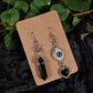 Mismatched Eye And Crystals Earrings