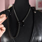 Gunmetal + Black Heart Ring Slip Chain / Fashion Version