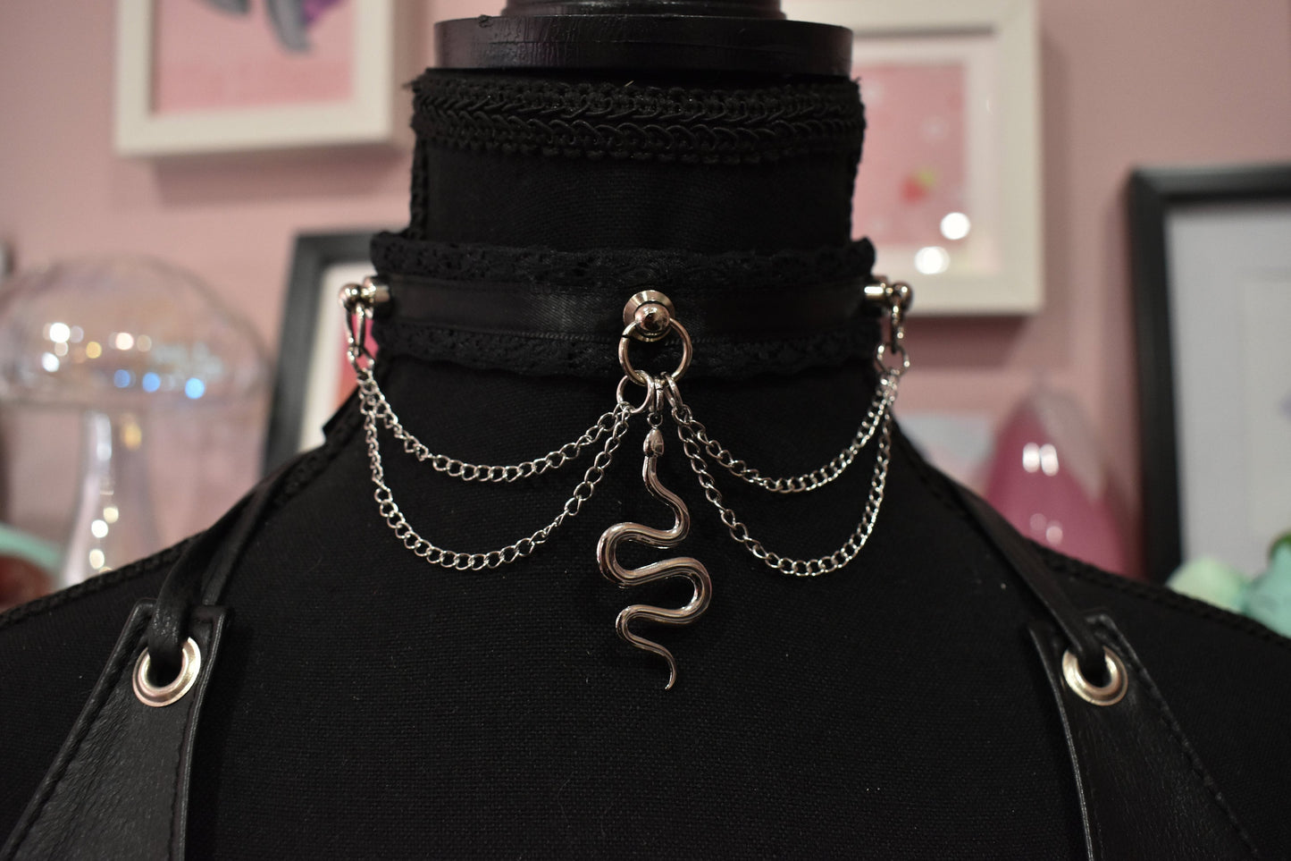 Black Snake Chain Choker