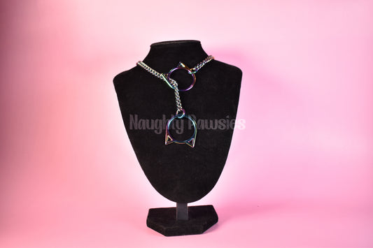 Rainbow Kitty Ring Slip Chain