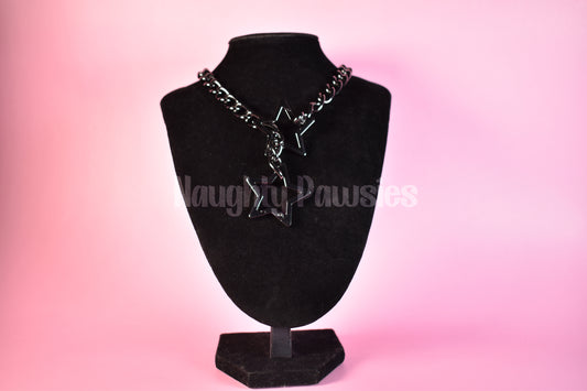 Gunmetal Star Clip Thick Slip Chain 25in