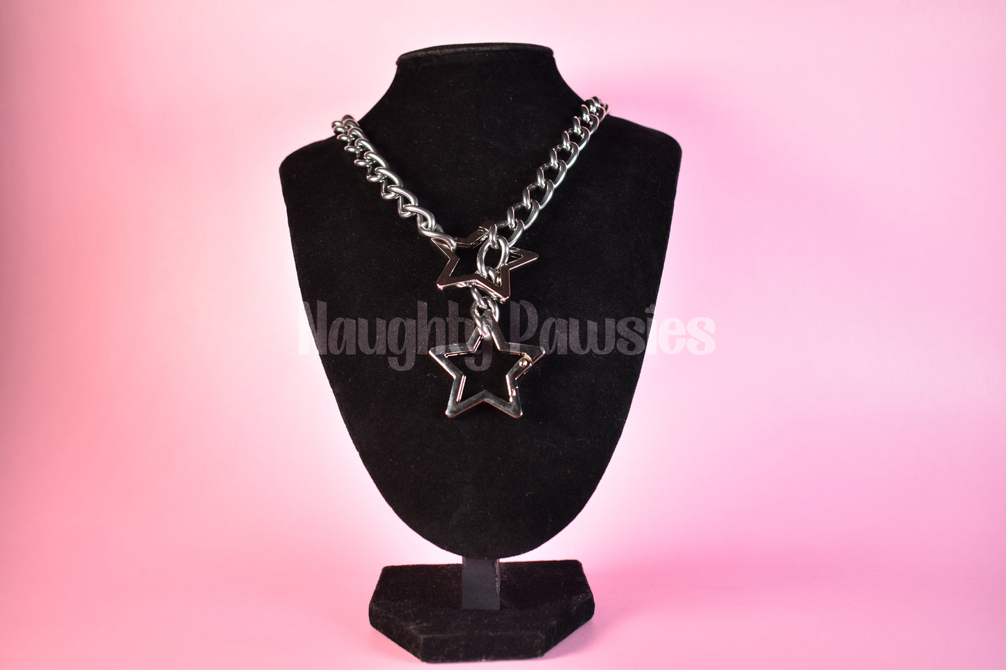 Silver Star Clip Thick Slip Chain 25in