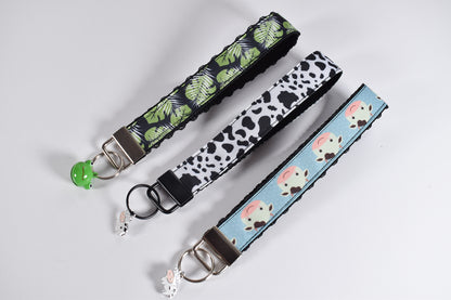 Spring Frog And Cow Keychains / Wrist Key Chain