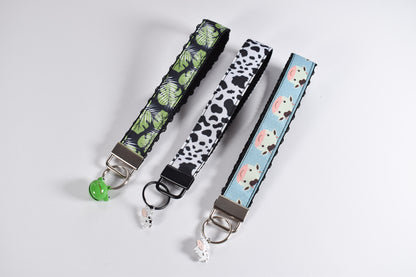 Spring Frog And Cow Keychains / Wrist Key Chain