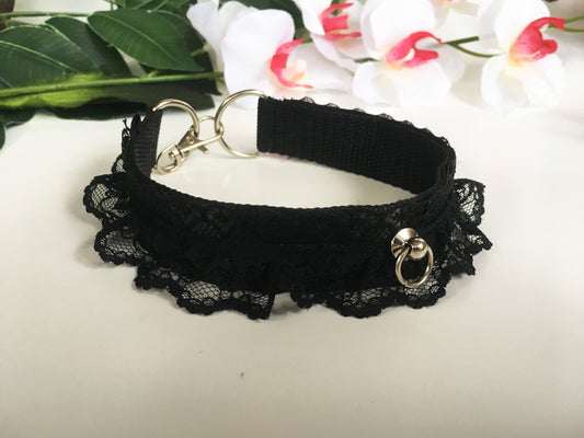 Black Kitten Play Choker