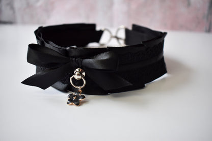 Black Flower Choker