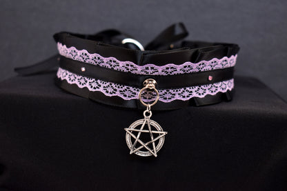 Lavender Pentacle Choker