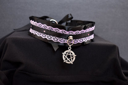 Lavender Pentacle Choker