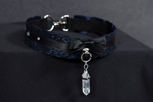 Navy Crystal Choker