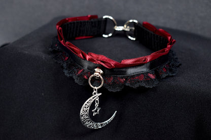 Red Moon And Star Choker