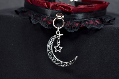 Red Moon And Star Choker