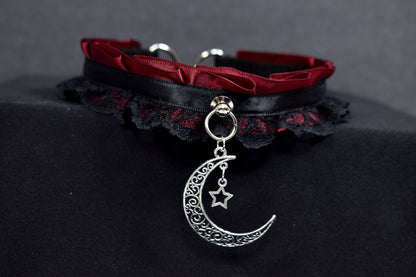 Red Moon And Star Choker