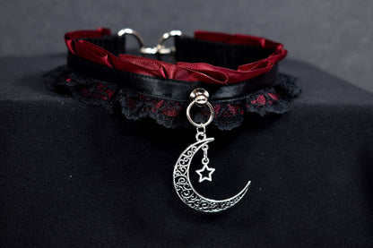 Red Moon And Star Choker