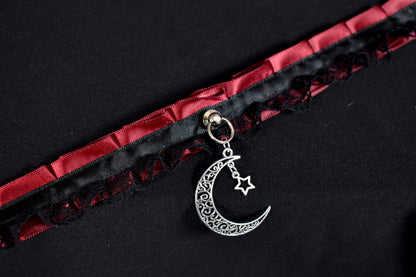 Red Moon And Star Choker