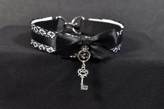 Black And White Key Choker