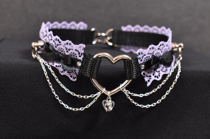 Lavender Heart Extra Choker