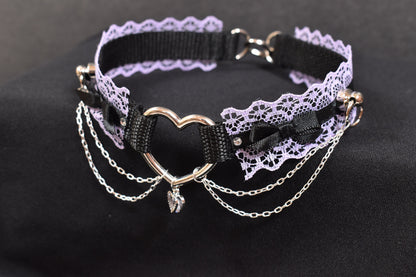 Lavender Heart Extra Choker