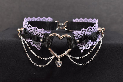 Lavender Heart Extra Choker