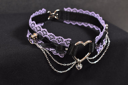 Lavender Heart Extra Choker