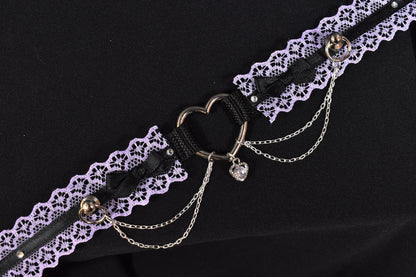 Lavender Heart Extra Choker