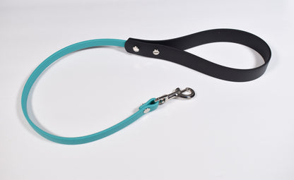 Black + Aqua Biothane Leash