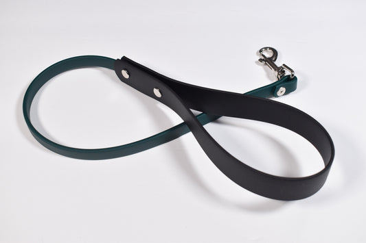 Black + Dark Green Biothane Leash