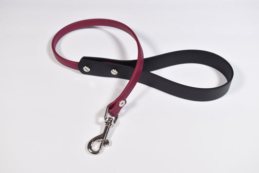 Black + Wine Red Biothane Leash