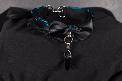 Teal And Black Choker