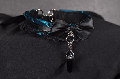 Teal And Black Choker