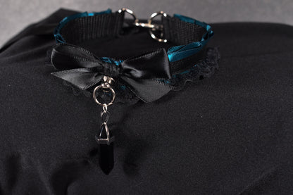 Teal And Black Choker