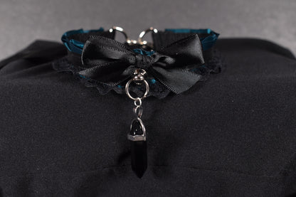 Teal And Black Choker