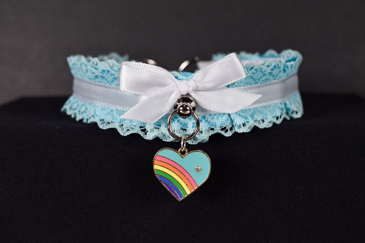 Rainbow Heart Valentine's Choker