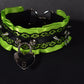 Lock And Spikes Green Choker