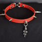 Biothane Red Snake Spiked Choker