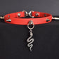 Biothane Red Snake Spiked Choker