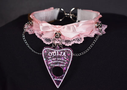 Pink Ouija Lace Choker