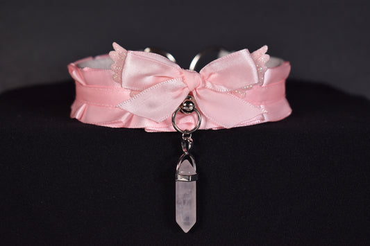 Pink Wing Crystal Choker