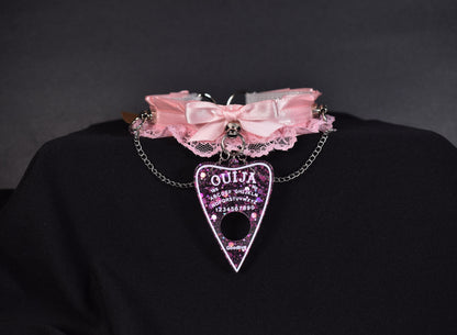 Pink Ouija Lace Choker